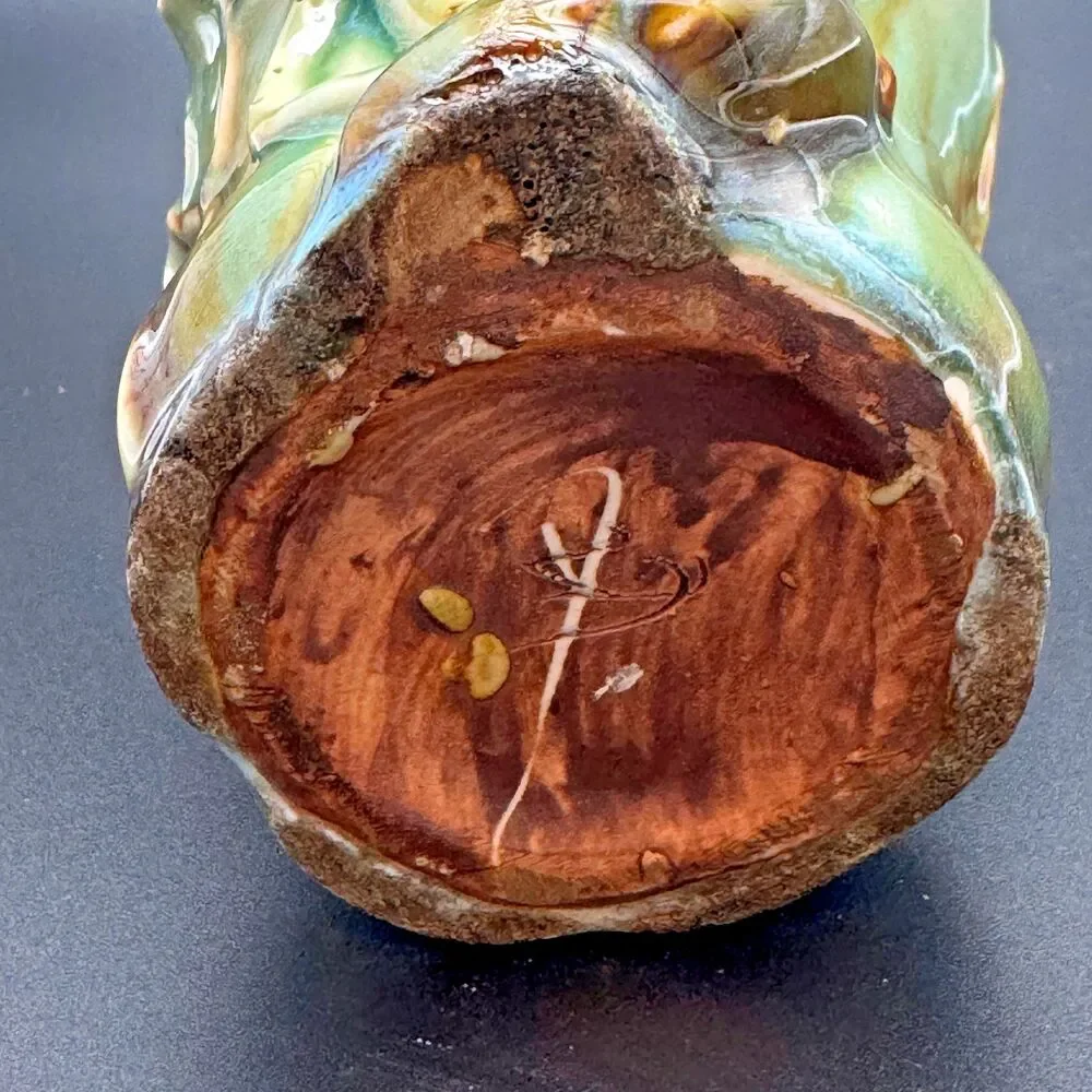 Planter Vase Art Pottery Frog Drip Glaze Coastal Studio Ceramic Sculptural Decor
